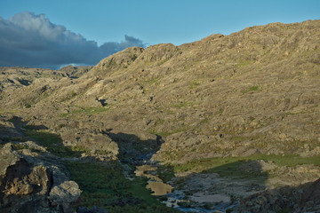 The view alongside route 34 in Altas Cumbres (high peaks), Cordoba, Argentina.