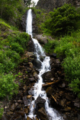 Naklejka premium Beautiful falls in mountains, the wild nature of the North Caucasus