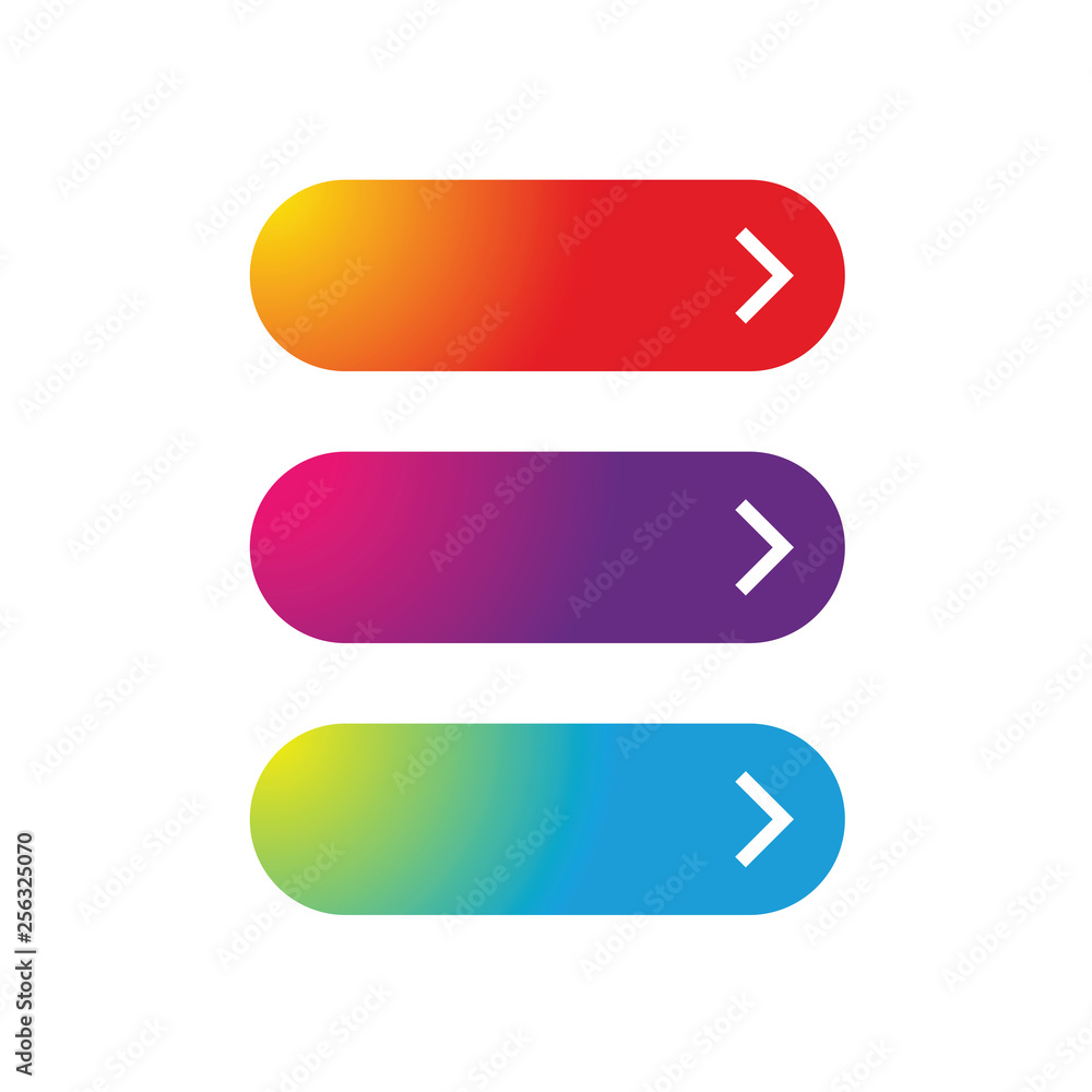 Poster empty web button set