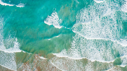 Aerial view of Waves and Beach of Great Ocean Road Australia