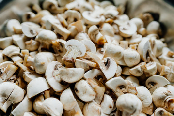Fresh Mushrooms in Bowl