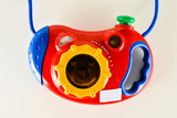 Close-up of toy camera