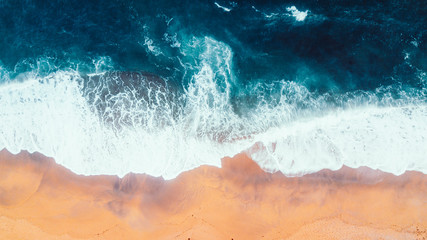 Obraz na płótnie Canvas Aerial view of Waves and Beach of Great Ocean Road Australia