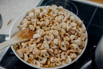 Roasted Mushrooms on Pan