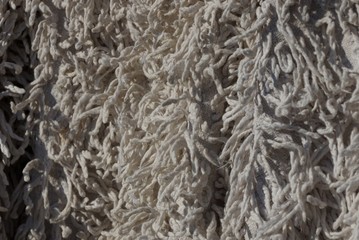 gray texture fabric of wool and fur on the carpet