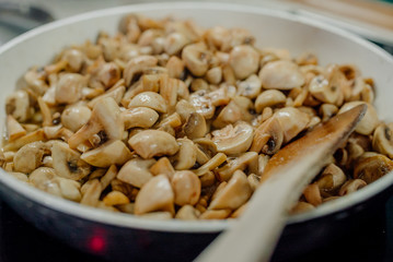 Roasted Mushrooms on Pan