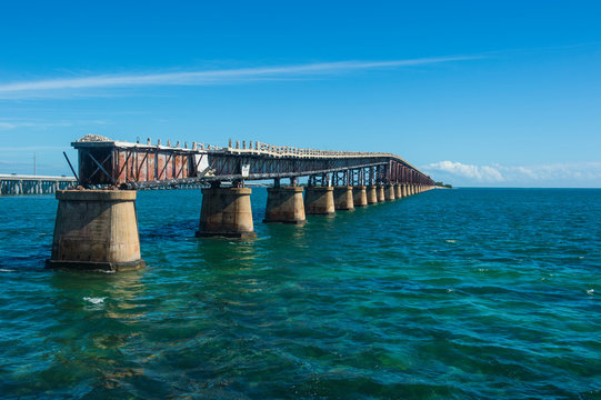 USA, Florida, Florida Keys, old Bahia Honda Rail Bridge