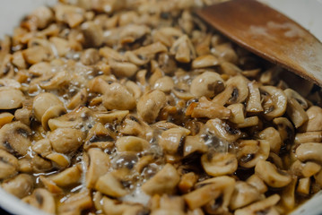 Roasted Mushrooms on Pan
