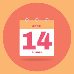 Day calendar with date April 14.