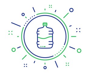 Water cooler bottle line icon. Still aqua drink sign. Liquid symbol. Quality design elements. Technology cooler bottle button. Editable stroke. Vector