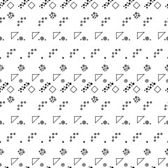 Seamless vector geometrical pattern with hand drawn decorative elements Graphic abstract design, drawing illustration. Print for fabric, textil, wallpaper, wrapping packaging Line drawing Doddle style