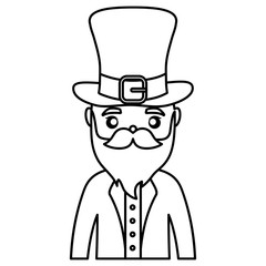 leprechaun saint patrick head character