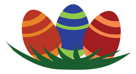 Easter egg decoration vector or color illustration