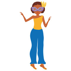 beautiful woman with carnival mask