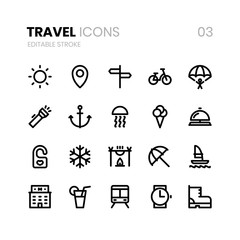 Travel Line Icons 02