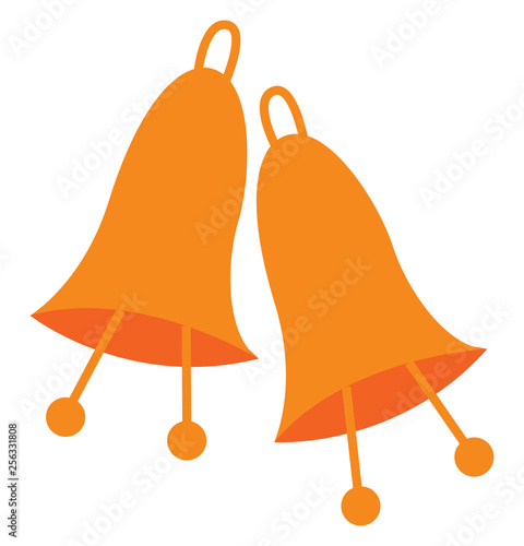 Ringling bell with two clapper vector or color illustration