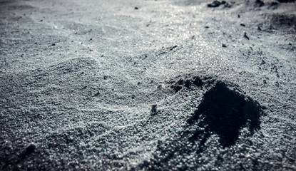 The texture of the lunar surface.