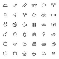 fruit and drink icon set