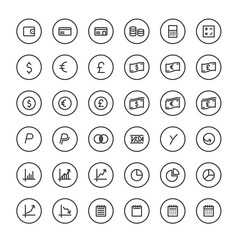 financial icon set