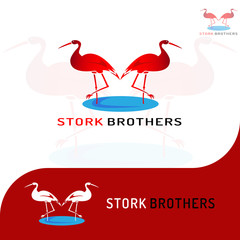 This logo has a picture of stork brothers. This logo is good to use as a company logo or various other creative businesses as needed. But it can also be used as an application logo.