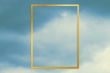 Cloudy sky design frame
