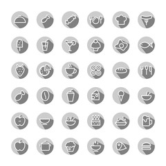 food and drink icon set