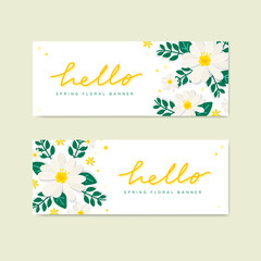 Spring floral illustration collection