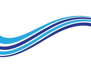 Water wave logo illustration