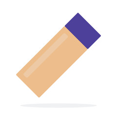 Face foundation in bottle vector flat material design isolated object on white background.