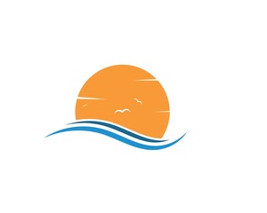 Fototapeta premium Water Wave symbol and icon Logo Template