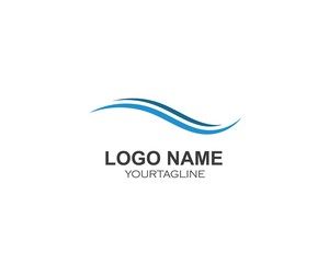 Fototapeta premium Water Wave symbol and icon Logo Template