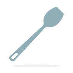 Silicone Spatula vector flat material design isolated object on white background.
