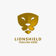 Lion shield logo design