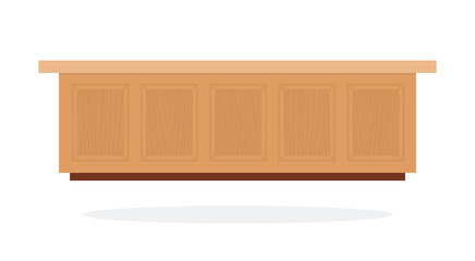 Wooden shop and restaurant counter vector flat isolated