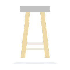 Bar high chair vector flat isolated