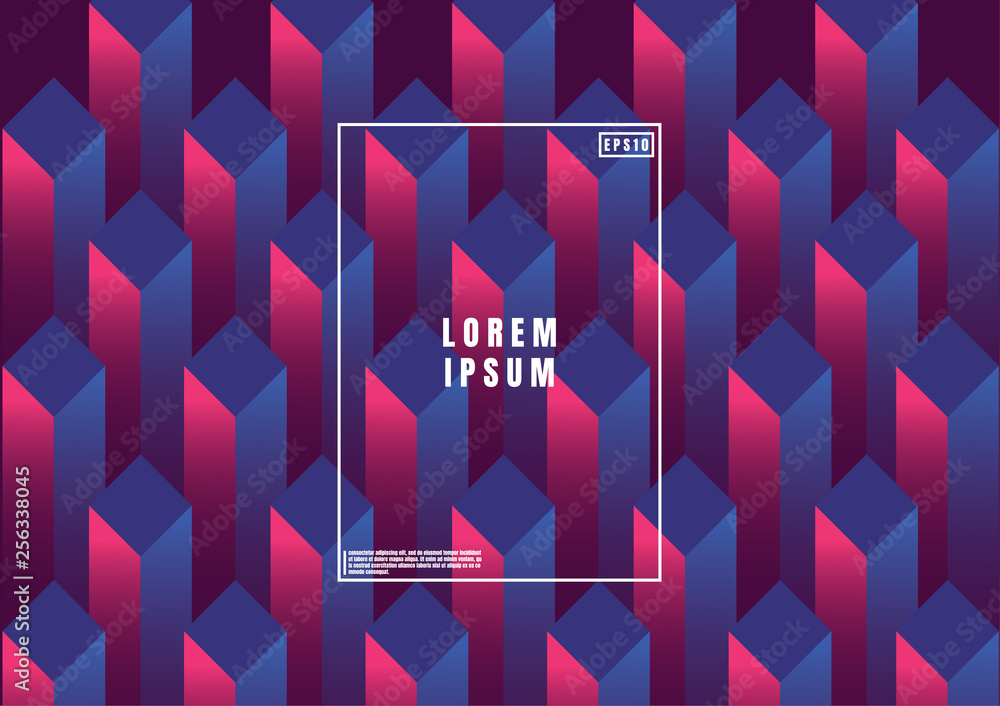 Poster abstract dynamic geometric background. cubes pattern design. technology background with big data. ve
