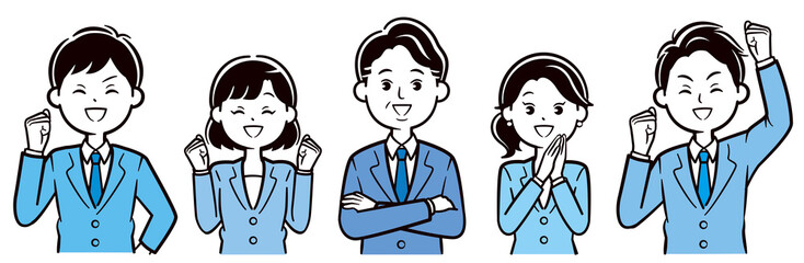 ビジネス　チーム　喜び