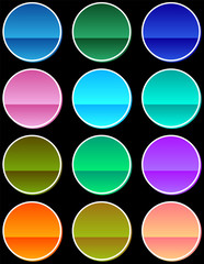 twelve gradient color circle background for banner design element