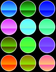 twelve gradient color circle background for banner design element