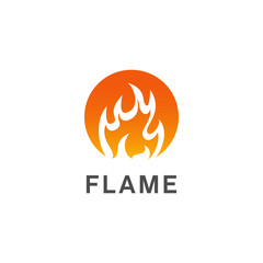 flame logo design vector