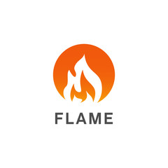 flame logo design vector