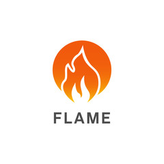 flame logo design vector