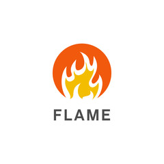 flame logo design vector