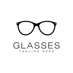 glasses logo design vector