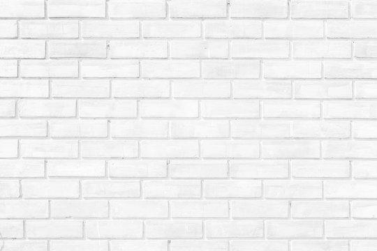 Fototapeta White brick wall texture background. grey colors and white brick wall art concrete stone texture background in wallpaper limestone abstract