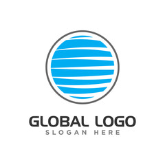 abstract globe logo vector design