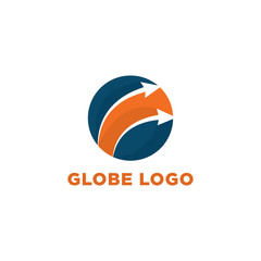 abstract globe logo vector design