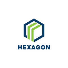 hexagon logo design vector