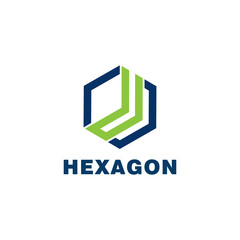 Fototapeta premium hexagon logo design vector