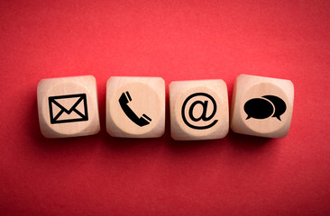 Website Page Contact Us Or Email Marketing Concept